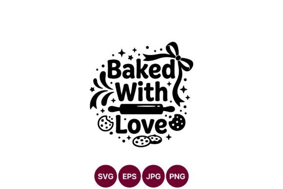 Baked with Love Graphics for Festive Branding