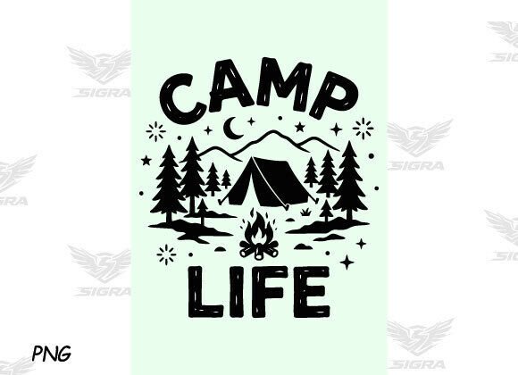 Camp Life Graphics for T-Shirt Designs