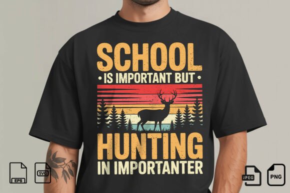 Fun Hunting School Graphic for T-Shirt Designs