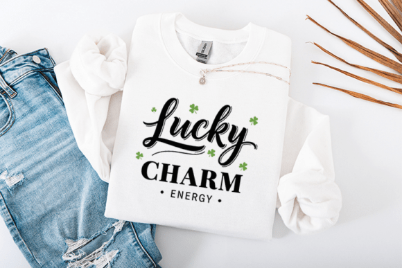 Lucky Charm Energy St Patricks Quote Graphics