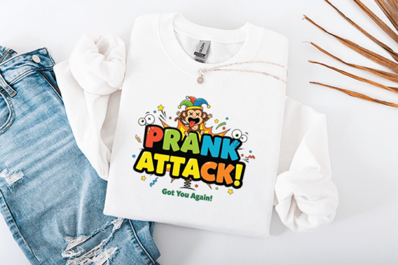 Prank Attack Funny Quote Cartoon Design