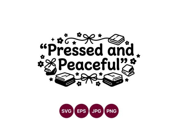 Pressed and Peaceful Quote with Folded Graphics