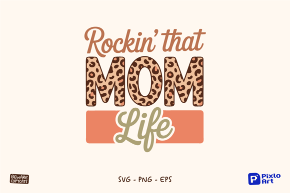 Rockin Mom Leopard SVG