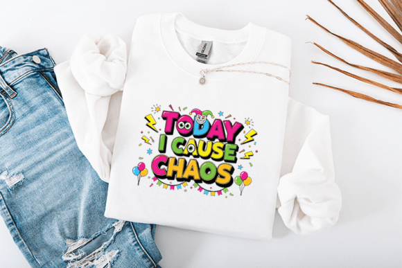 Today I Cause Chaos Graphics for T-Shirt Designs